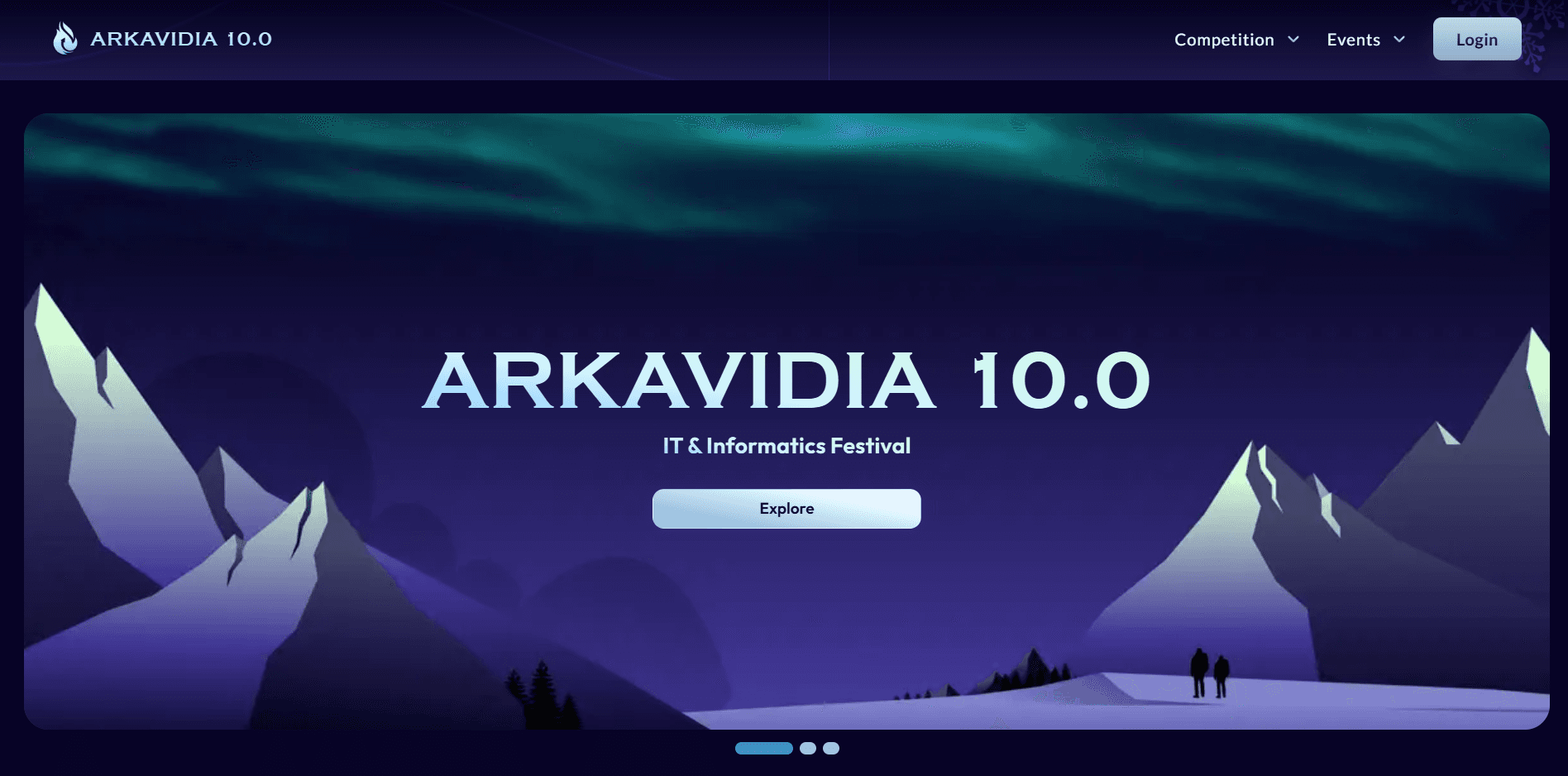 Arkavidia 10.0 landing page